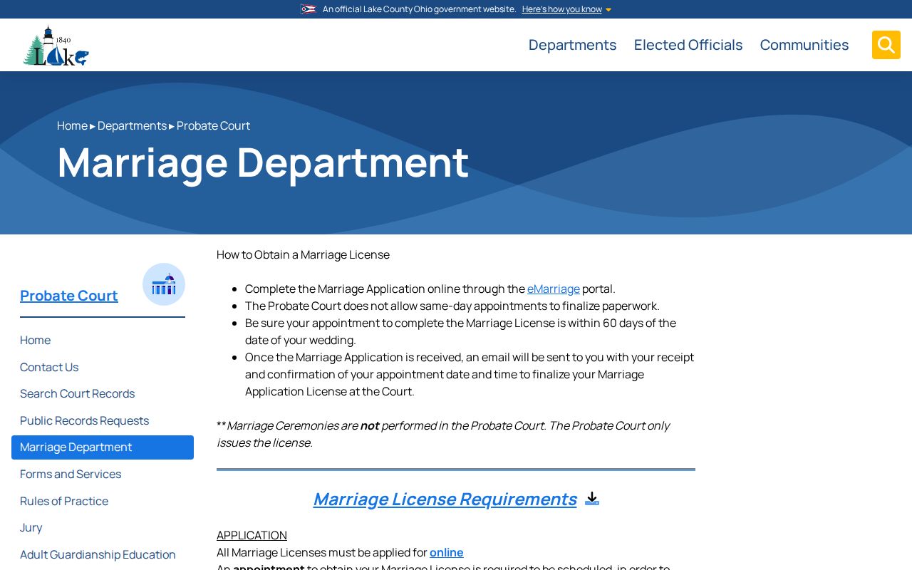 Mentor residents directory Lake County marriage certificate request