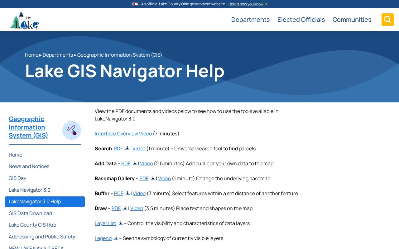 Mentor neighbors reference for Lake Navigator tools and parcel context