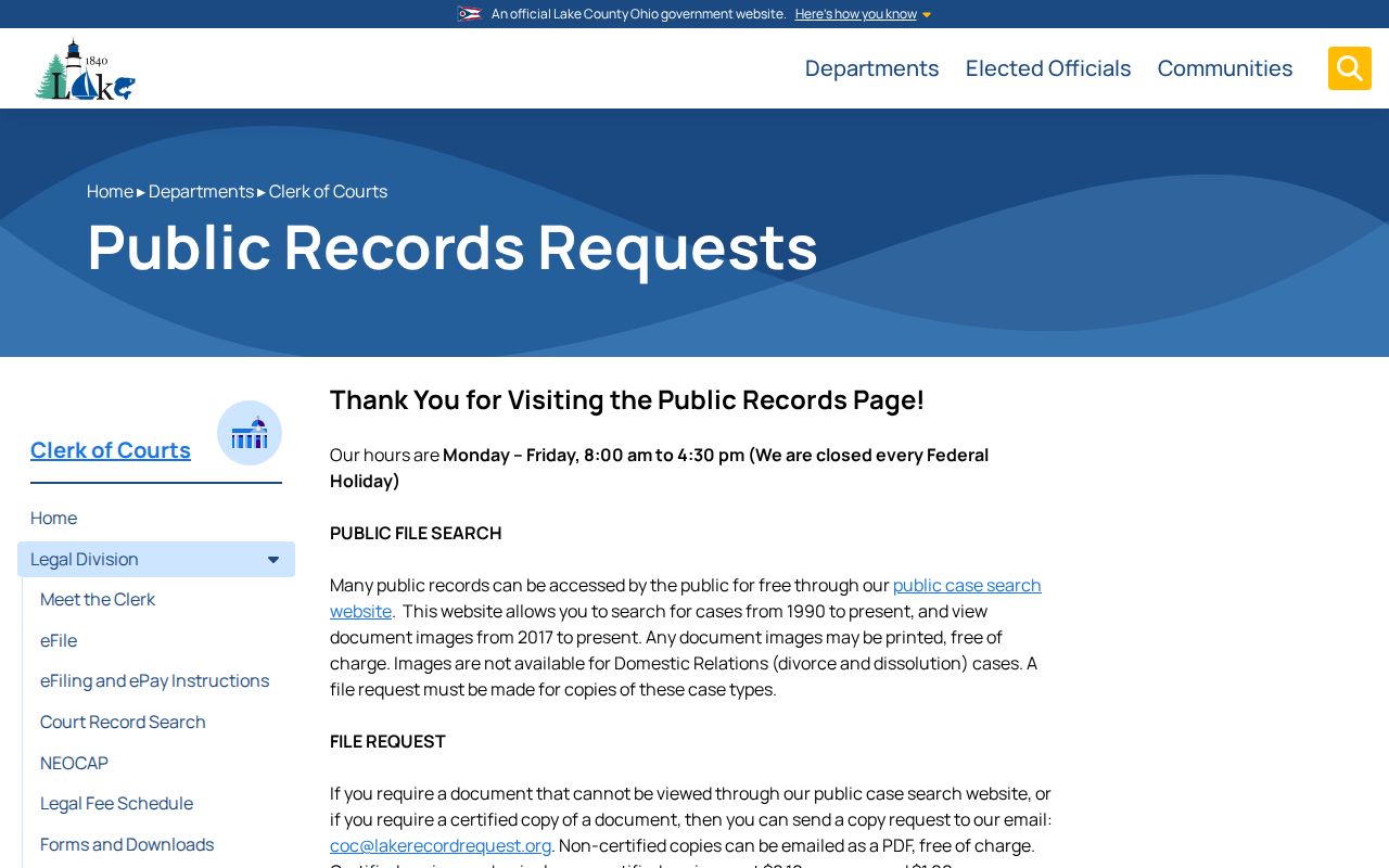 Mentor resident lookup reference for Lake County Clerk public records requests