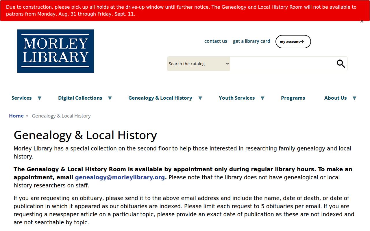 Mentor city directory research at Morley Library Genealogy and Local History Room